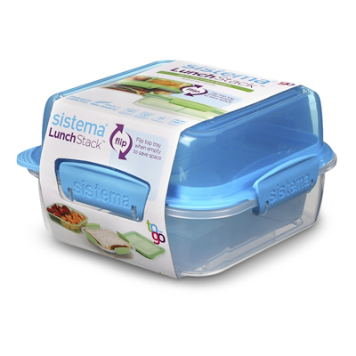 Sistema Lunch Stack Square To Go Assorteret 1,24 Liter