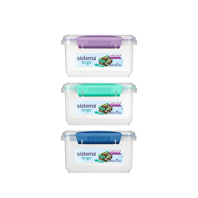 Sistema Lunch Plus To Go madkasse assorteret 1,2 liter