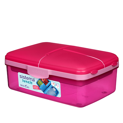 Sistema Slimline Quaddie madkasse 1,5 liter - assorterede farver