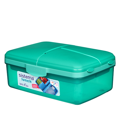 Sistema Slimline Quaddie madkasse 1,5 liter - assorterede farver