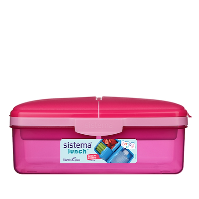 Sistema Slimline Quaddie madkasse 1,5 liter - assorterede farver