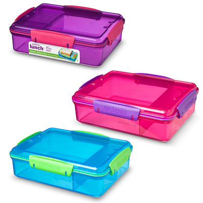 Sistema Lunch Snack Attack duo madkasse 975 ml - assorteret