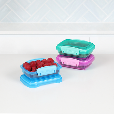 Sistema Klip It Lunch opbevaringsbøtte multifarvet 200 ml 3 stk.