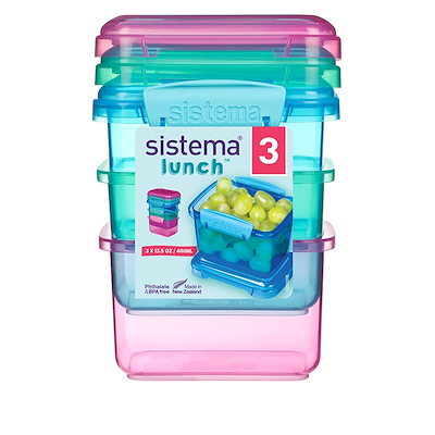 Sistema Lunch madkasse multifarvet 3x400 ml