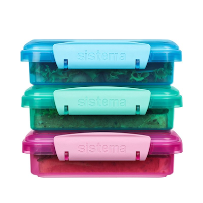 Sistema Klip It Sandwich madkasse multifarvet 450 ml 3 stk.