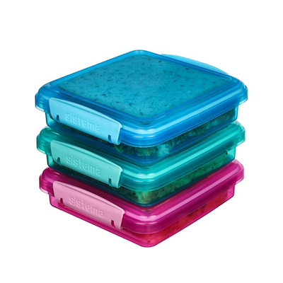 Sistema Klip It Sandwich madkasse multifarvet 450 ml 3 stk.