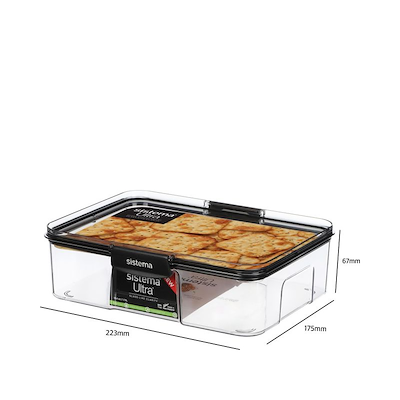 Sistema Tritan Ultra Square opbevaringsboks 1,73 liter