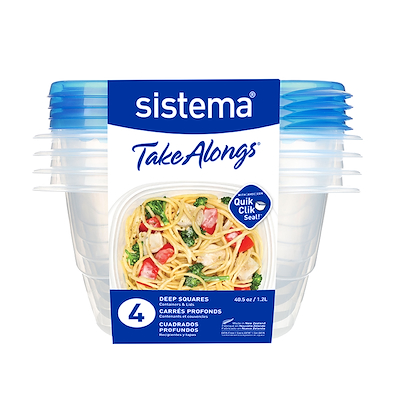 Sistema TakeAlongs opbevaringsboks 4-pak 1200 ml