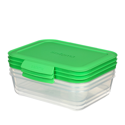 Sistema Nest It Meal Prep opbevaringsbokse 3 stk. 1 liter