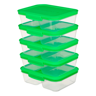 Sistema Nest It Meal Prep opbevaringsbokse grøn 5 stk.