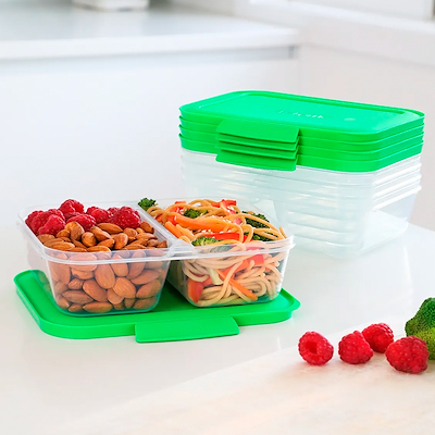 Sistema Nest It Meal Prep opbevaringsbokse grøn 5 stk.