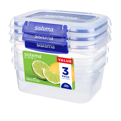 Sistema Rectangle Klip It Plus 3 stk. 1 liter