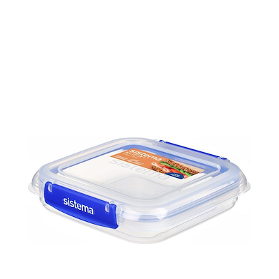Sistema Klip It Plus Square opbevaringsboks klar 520 ml