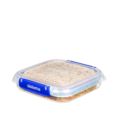 Sistema Klip It Plus Square opbevaringsboks klar 520 ml