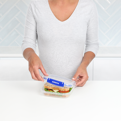 Sistema Klip It Plus Square opbevaringsboks klar 520 ml